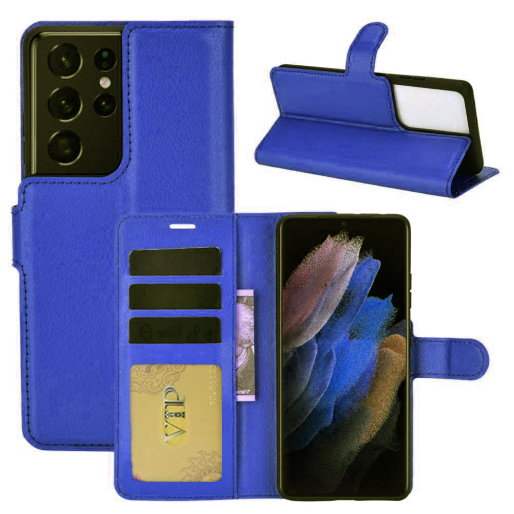 Leather Folio Wallet Case for Samsung Galaxy S21 Ultra Leather Folio Wallet Case for Samsung Galaxy S21 Ultra